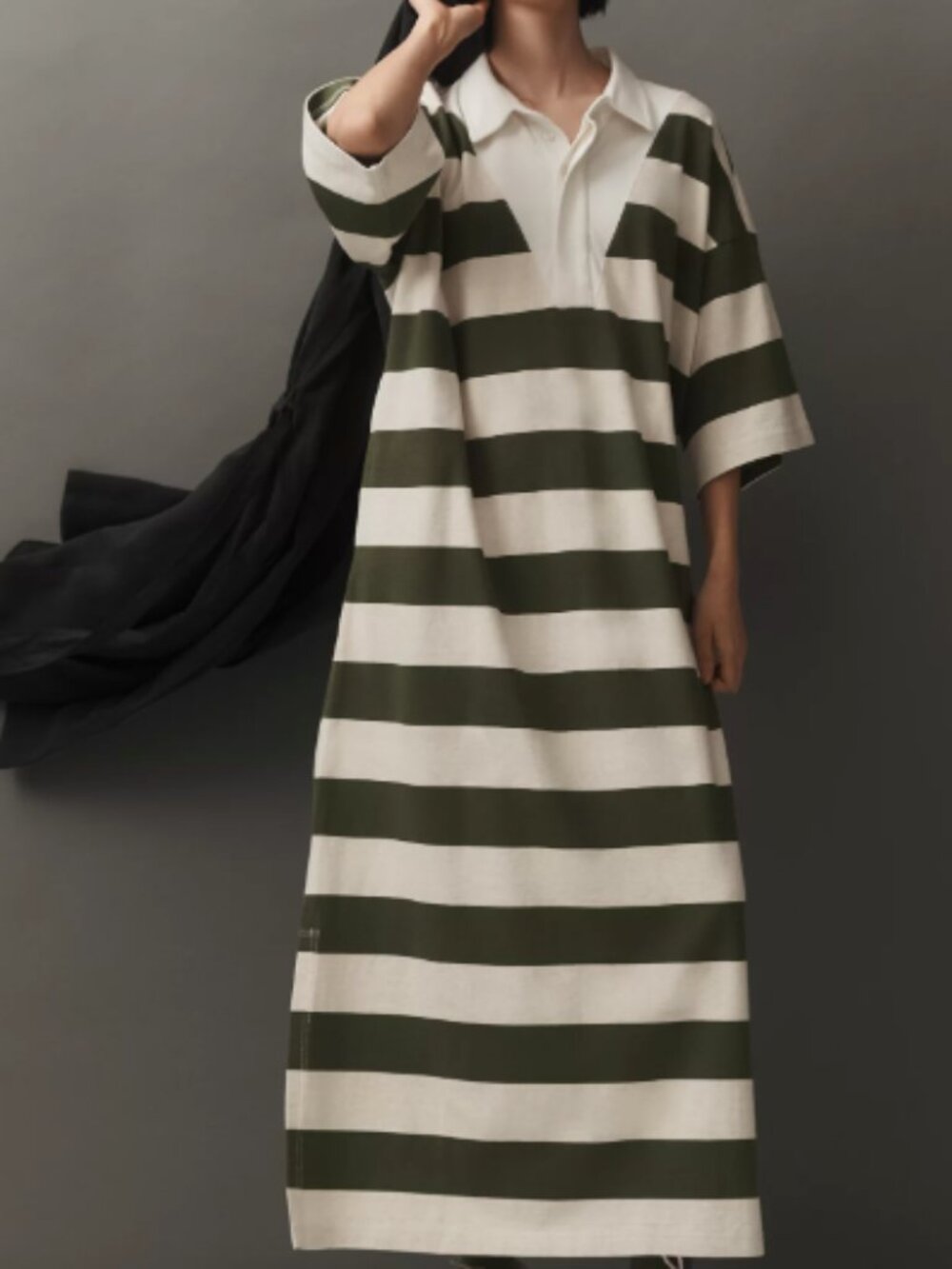 Daily Practice by Anthropologie Rugby Oversized Maxi Dress Size S NWT